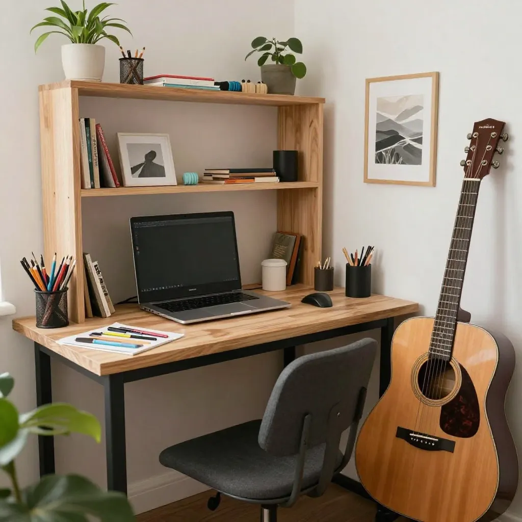 Cluttered workspace before organization